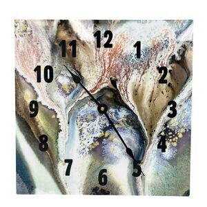 Piece Of Art Wall Clock Decoration Living Room‎ 12x12 Peacock Geode - 519
